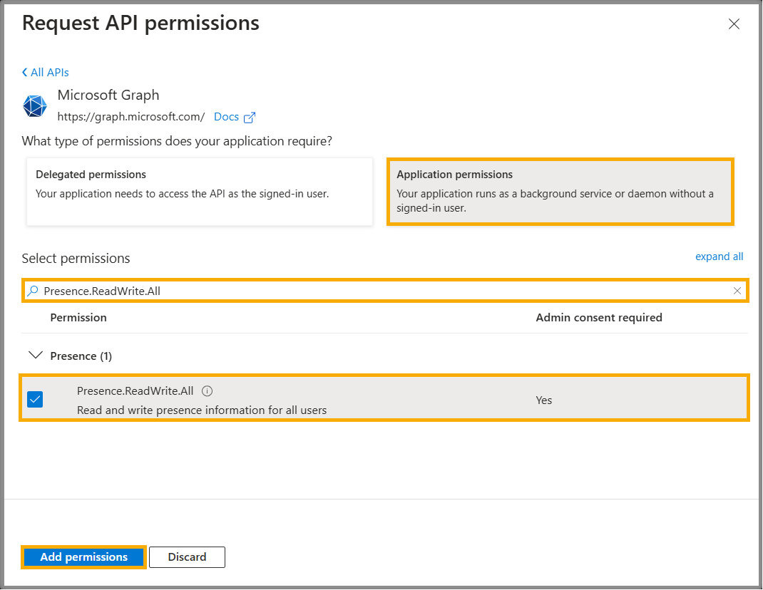 Azure Portal - API-Berechtigungen