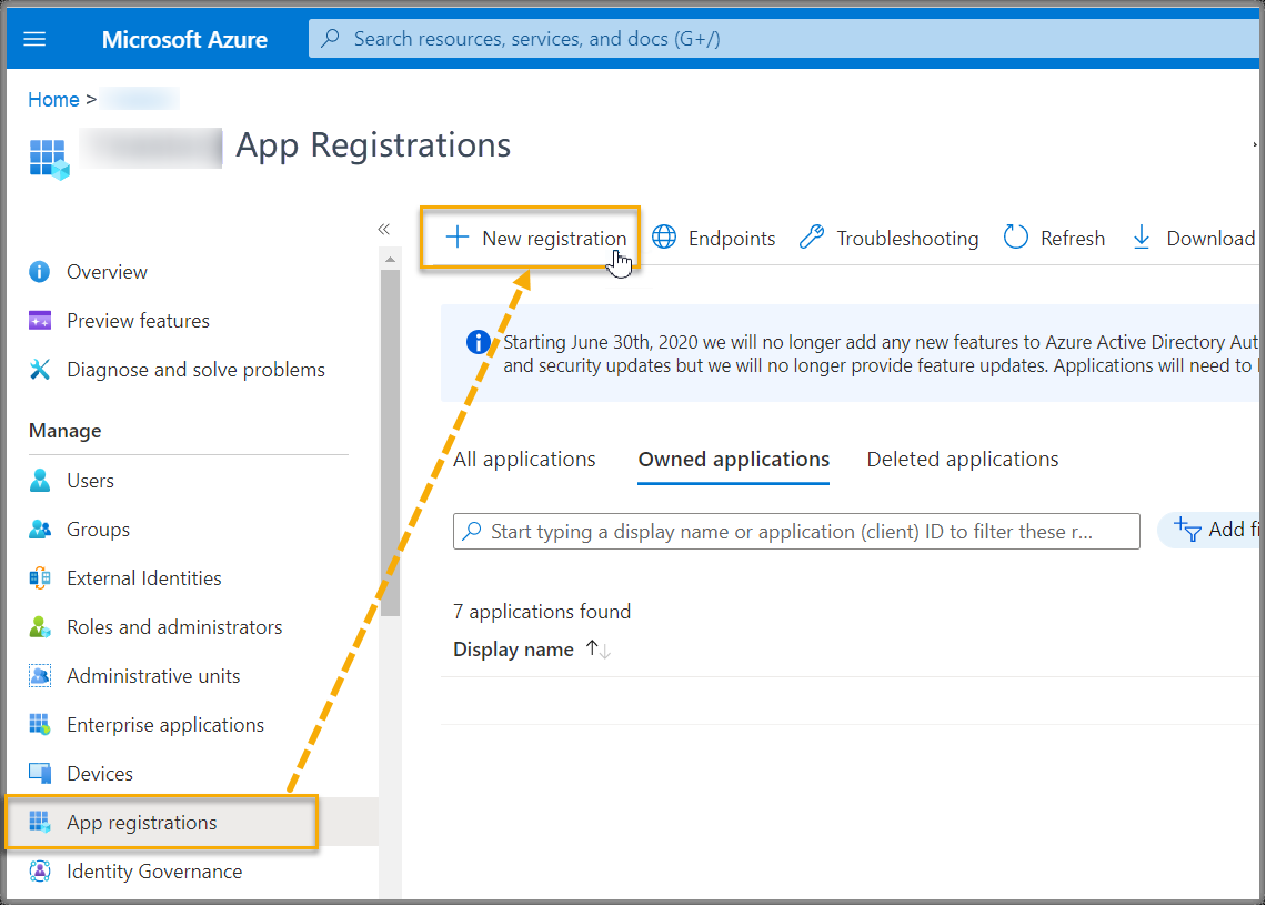 Azure Portal - App Registration Overview