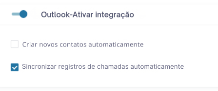 Virtual-Call Cloud PABX - Configurações CRM (Outlook)